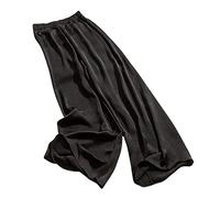 LIROMA Pantalon Large Femme,Pantalon Large en Satin pour Femme Pantalon Palazzo Taille Haute Élastiqué Uni Élégant Pantalon Ample Ample Fluide Culottes Pantalon D'Été Décontracté Léger Et Conforta