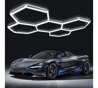 LIROPAU 5 Trous Plafonnier LED Hexagonal Garage 192W