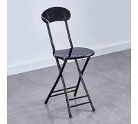 lirrebol Tabouret Pliable en métal 18 po/45,7 cm | Design Portable et Pliable | Siège Haut pour l'extérieur, Le Camping, la Cuisine et Le café | Noir