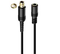 LiRRvb Câble d'extension auxiliaire 3,5 mm mâle vers femelle 3,5 mm écrou de verrouillage pour montage sur panneau stéréo de voiture