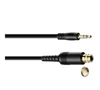 LiRRvb Câble d'extension auxiliaire 3,5 mm mâle vers femelle 3,5 mm écrou de verrouillage pour montage sur panneau stéréo de voiture