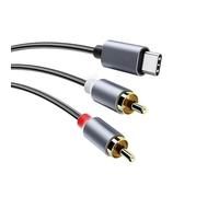 LiRRvb Câble stéréo USB de type C mâle plaqué or pour consoles de mixage Home Cinéma