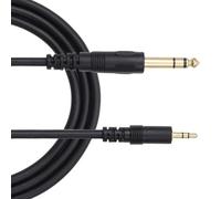 LiRRvb Élégant câble de 3,5 mm vers 6,35 mm finition plaqué or 1,5 m de long noyaux en métal de qualité supérieure pour un son optimal / cordon adaptateur de musique plaqué or de 10,2 à 20,3 cm