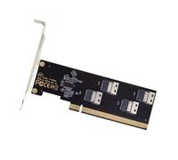 LiRRvb Hauteur PCIe X16 vers SFF8654 4i 8i Adaptateur de carte d'extension de remplacement pour applications informatiques Accessoires de bureau Carte d'ordinateur