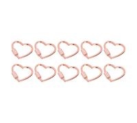 LiRRvb Lot de 10 mousquetons en forme de cœur avec vis de verrouillage pour porte-clés, sac à main, matériel de randonnée, mousqueton multifonction en forme de cœur