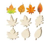 LiRRvb Lot de 36 feuilles d'érable bucoliques en bois pour fête de Thanksgiving, décoration de table, feuilles d'érable d'automne, décoration d'intérieur