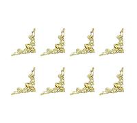 LiRRvb Lot de 8 protections d'angle en métal robuste 3 couleurs dorées, argentées, bronzes, pour améliorer le look, adaptées aux bibliothèques et aux bureaux, Grand, Comme décrit, Comme décrit.