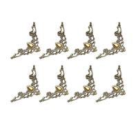 LiRRvb Lot de 8 protections d'angle en métal robuste 3 couleurs dorées, argentées, bronzes, pour améliorer le look, adaptées aux bibliothèques et aux bureaux, Grand, Comme décrit, Comme décrit.