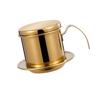 LiRRvb Machine à café vietnamienne en acier inoxydable à montage rapide avec double couche en maille pour brassage professionnel