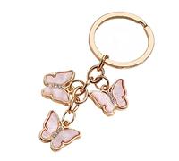 LiRRvb Porte-clés en forme de papillon coloré pour voiture - Accessoires décoratifs pour femme - Pendentif papillon coloré en acrylique - Porte-clés à suspendre pour sac, E4116