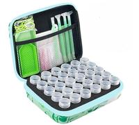 LIRUNQIU Boîte de rangement pour peinture diamant, 30 emplacements pour accessoires d'art diamant et kits d'outils pour bijoux et perles(Vert)