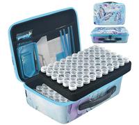 LIRUNQIU Boîtes d'accessoires de peinture diamant, kits de boîtes de rangement pour peinture diamant avec 120 pièces, ensemble d'outils avec plateau à autocollants et stylo