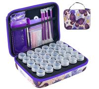 LIRUNQIU Boîtes d'accessoires pour peinture diamant, kits de boîtes de rangement pour peinture diamant de 30 pièces pour images de peinture diamant, semences, bijoux, strass, perles, artisanat DIY