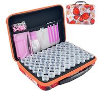 LIRUNQIU Boîtes de rangement pour peinture à strass, boîte de rangement avec 60 compartiments pour accessoires et outils de peinture à strass pour perles de bijoux