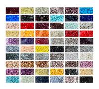 LIRUNQIU Lot de 30 000 perles de peinture diamant rondes en résine 5D - Foret de rechange pour kits d'art diamant DIY - Accessoires d'artisanat multicolores pour adultes et enfants (60 couleurs)