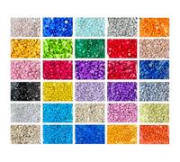 LIRUNQIU Lot de15000 perles de peinture diamant rondes en résine 5D - Foret de rechange pour kits d'art diamant DIY - Accessoires d'artisanat multicolores pour adultes et enfants (30 couleurs)