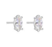 Lirzxin Boucles d'oreilles en or blanc 750/585/375 pour femme - Classiques - 4 griffes - Marquise - Moissanite - Bijou véritable - Pour mariage - Or blanc, Einheitsgröße, Platine, Moissanite
