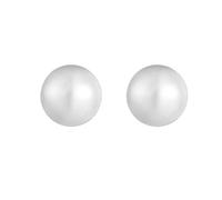 Lirzxin Boucles d'oreilles en or blanc 750/585/375 véritable pour femme - Polie - 4 mm - Perles pleines - Bijoux pour mariage - Or blanc, Einheitsgröße, Platine, Pas de pierre précieuse