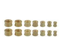 Lirzxin Écarteur Oreilles, 14 PIÈCES Ecarteur Oreille Bois Femme Homme 7 Paires Rond Creux Double Évasement Piercing Ecarteur Tunnel 8mm-20mm, Beige Jaune