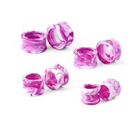 Lirzxin Piercing Ecarteur Oreille, 8 PIÈCES Tunnel Oreille Acrylique Femme Aquarelle Rond Creux Double Évasement Écarteurs Oreilles 14mm-20mm, Violet