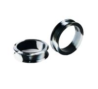 Lirzxin Piercing Ecarteur Tunnel Oreille, 2 PIÈCES Tunnel Oreille Silicone Femme Homme Bicolore Double Évasement Rond Creux Écarteurs Oreilles 32mm, Noir Blanc