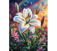 Lis dans Prairie Fleurie Puzzle 1000 Pièces pour Adultes Relaxant Educa Divertissement Challenge Décoration Moderne Cadeau De Famille 1000 PCS