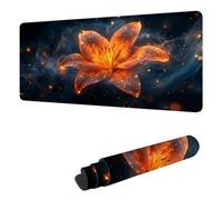 Lis Tapis de Souris XXL 1000 x 500 mm Grand Tapis de Souris Gamer Fleur sous Main Bureau Bords Cousus Imperméable Antidérapant, pour PC, Ordinateur Portable Améliore la Précision et la Vitesse H-6324