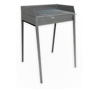 LISA Barbecue Vesuvio à charbon 60 x 40 cm - Fer aluminium - Pieds démontables avec greffe à baïonnette