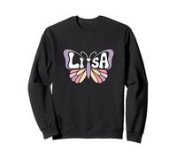 Lisa Butterfly - Word Art personnalisé avec nom Mignon Sweatshirt