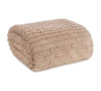 Lisa Couverture chaude et moelleuse, pour canapé, beige, 130 x 170 cm