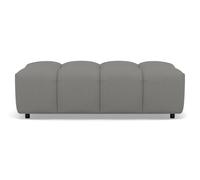 Lisa Design - Adelaide - Pouf en Tissu texturé, Gris