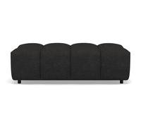 Lisa Design - Adelaide - Pouf en Tissu texturé, Noir
