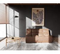 Lisa Design - Alya - canapé 2 Places en Simili, Marron