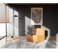 Lisa Design - Alya - Module d'assise sans accoudoir en Simili, Cognac
