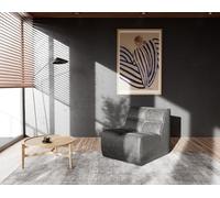 Lisa Design - Alya - Module d'assise sans accoudoir en Simili, Noir