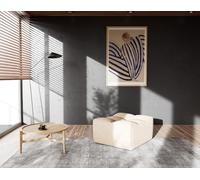 Lisa Design - Alya - Pouf en Simili, Beige