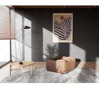 Lisa Design - Alya - Pouf en Simili, Marron