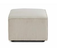 Lisa design Pouf d'appoint Arty en velours côtelé Beige G