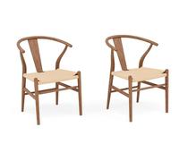 Lisa Design - Bergen - Lot de 2 chaises - Bois d'hêtre, Bois