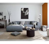 Lisa Design - Canapé d'angle Gauche - Aumance en Velours Côtelé - Sofa Gris 4 Places - Salon