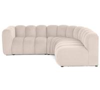 Lisa Design Debbie - canapé modulable d'angle Droit 4 Places avec accoudoir en Tissu texturé