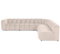 Lisa Design Debbie - canapé modulable d'angle Droit 5 Places en Tissu texturé