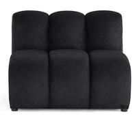 Lisa Design - Debbie - Module d'assise en Tissu texturé, Noir