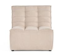Ellie - fauteuil sans accoudoir en velours texturé - Beige Beige G
