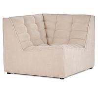 Lisa Design - Ellie - Module d'angle en Velours texturé, Beige
