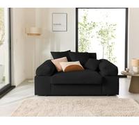 Lisa Design - Fauteuil Aspen en Velours Côtelé Noir - Salon
