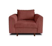 Lisa Design - Fauteuil Rune en Velours Côtelé Terracotta - Salon