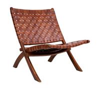 Lisa Design - Fernando - Fauteuil - en Cuir véritable, Marron