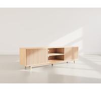 Lisa Design - Freya - Meuble TV 180 cm - 2 Portes et 2 niches, Bois