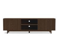 Lisa Design - Freya - Meuble TV 180 cm - 2 Portes et 2 niches, Marron